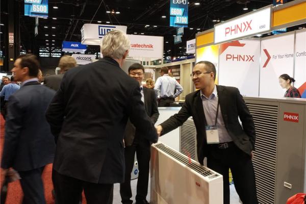 PHNIX Hero DC Inverter Heat Pump Makes Sparkling Debut at AHR 2018 in America