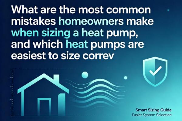 What are the most common mistakes homeowners make when sizing a heat pump, and which heat pumps are easiest to size correctly?
