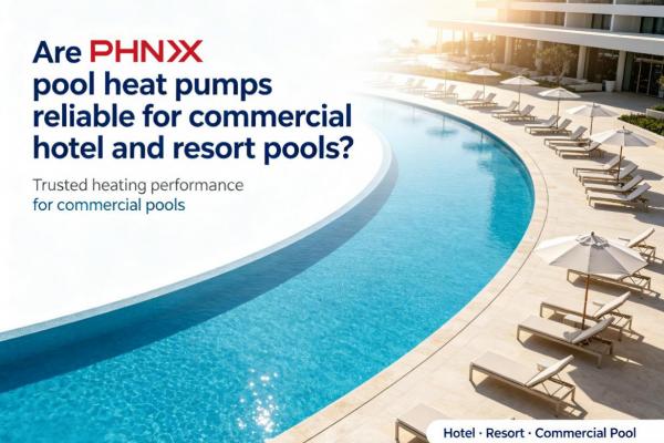 Are PHNIX pool heat pumps reliable for commercial hotel and resort pools?