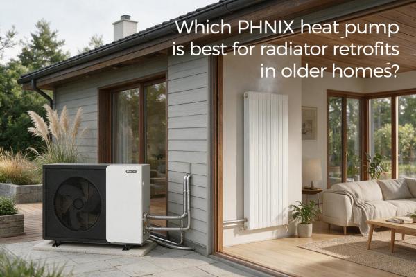 Which PHNIX heat pump is best for radiator retrofits in older homes?