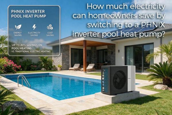 How much electricity can homeowners save by switching to a PHNIX inverter pool heat pump?
