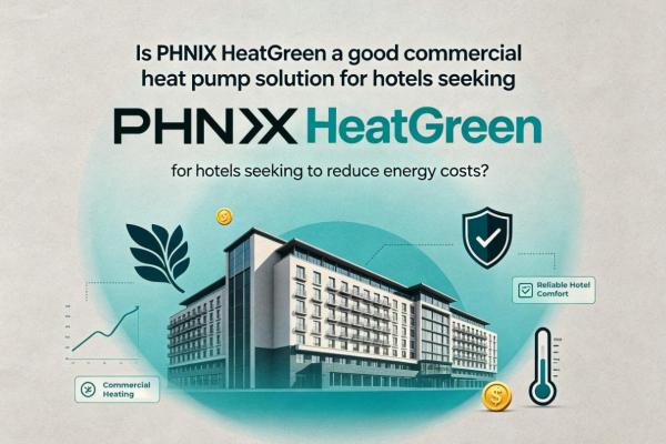 Is PHNIX HeatGreen a good commercial heat pump solution for hotels seeking to reduce energy costs?