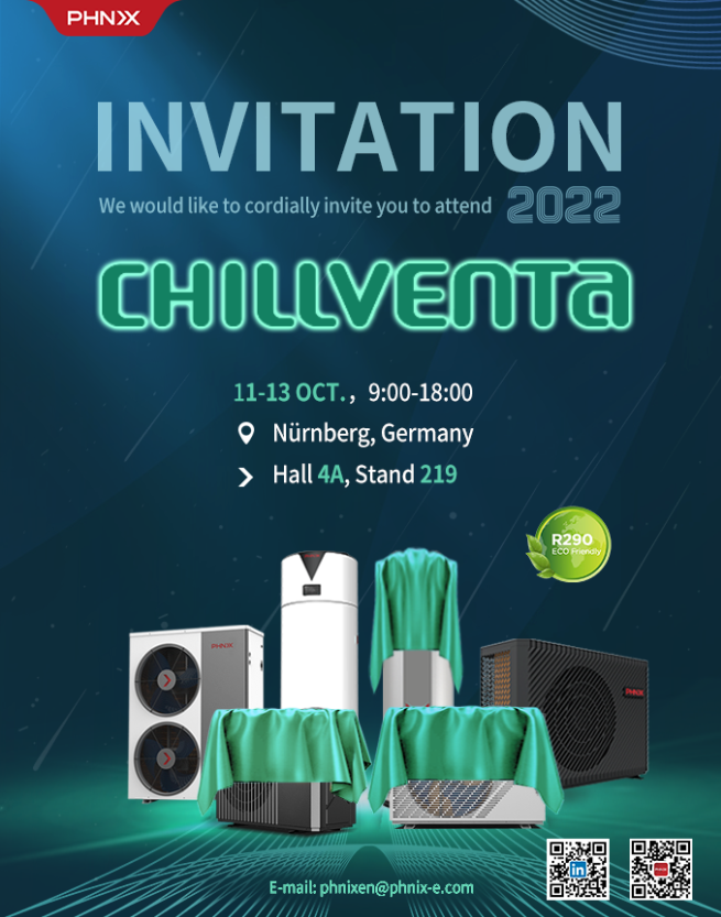 PHNIX Will Release To The Market Brand New R290 Heat Pump Innovations In 2022 Chillventa Expo