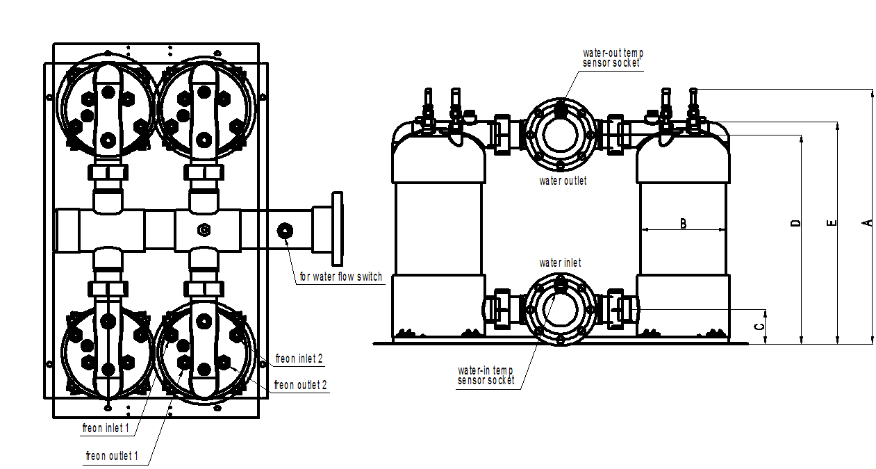 Parallel Combination Heat Exchanger