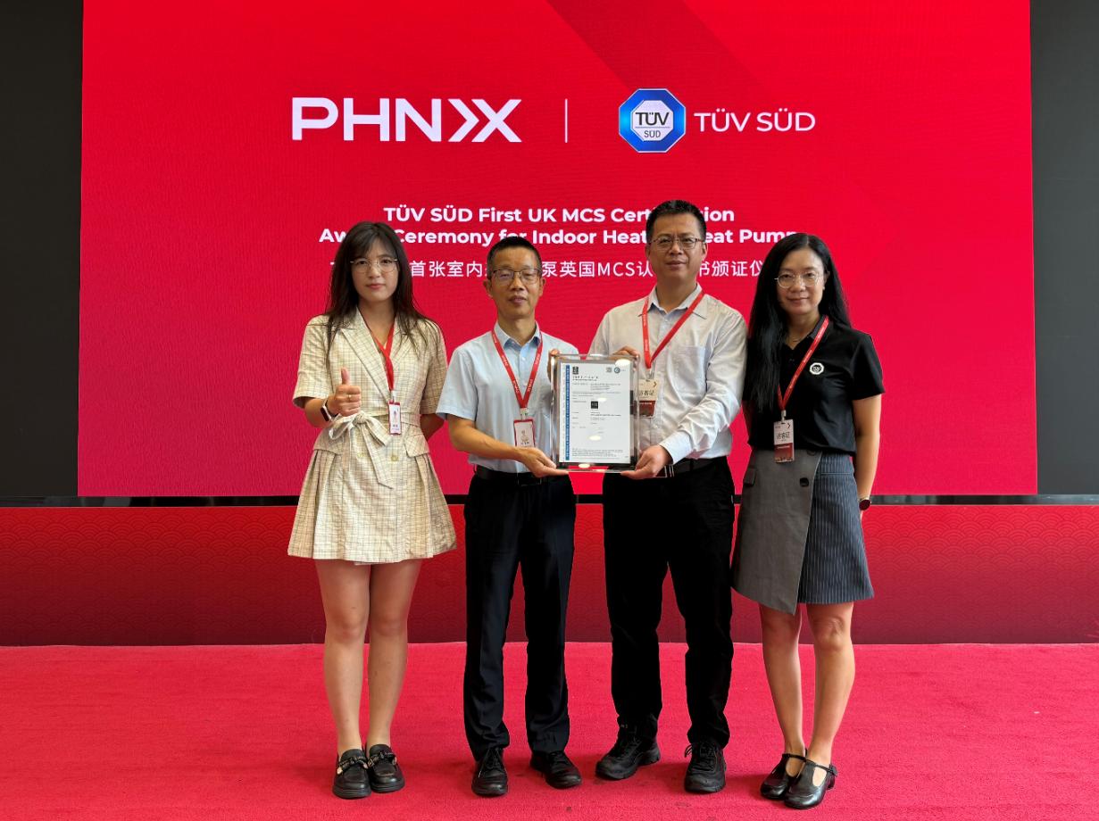 PHNIX Obtains TÜV SÜD’s First MCS Certificate for airMono Indoor Heating Heat Pumps